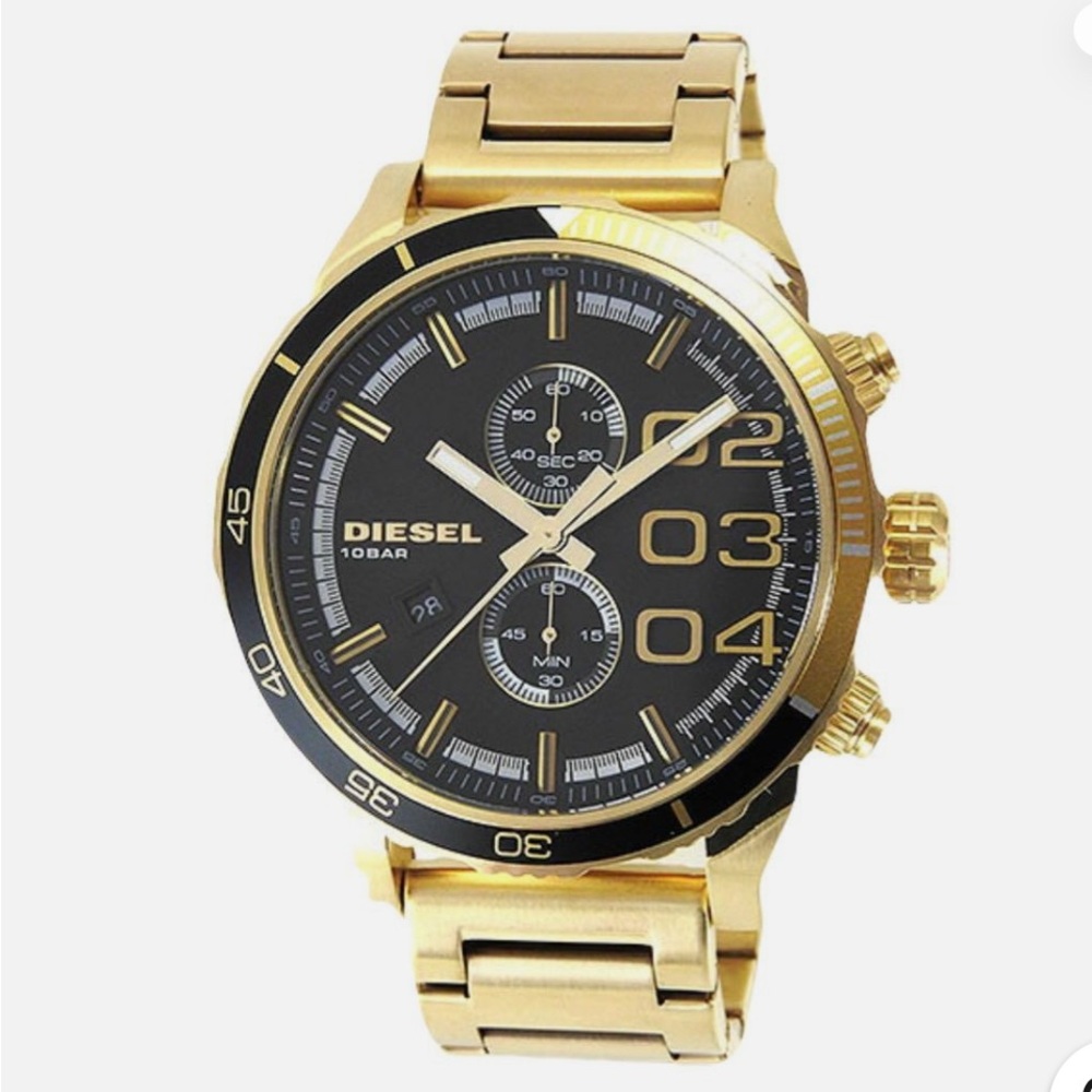 Diesel Chronograph Gold and Black Watch
